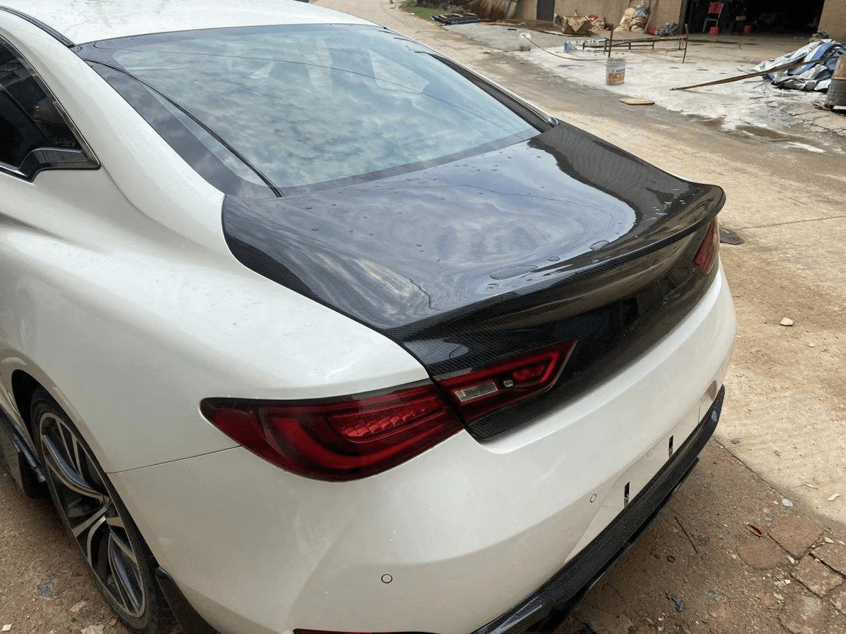 Infiniti Q60 CV37 Rear Dcuktail Trunks 17 Onwards Kazento Carbon Parts 车身侧板