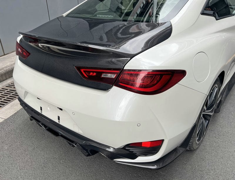 Infiniti Q60 CV37 Rear Dcuktail Trunks 17 Onwards Kazento Carbon Parts 车身侧板