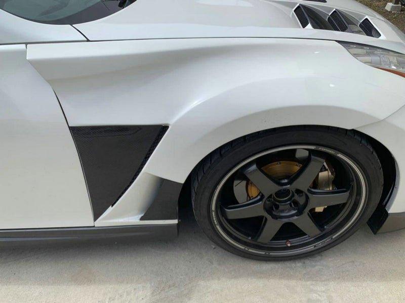 Kazento For 09 Onwards 370Z Z34 For Nissan Vrs Style Front Fender With Front Bumper Extension Partial Carbon Fiber(Side Fin) Kazento Carbon Parts 车身侧板 Partial Carbon Fiber (Vent Carbon) 370Z-FF-VRS-P26