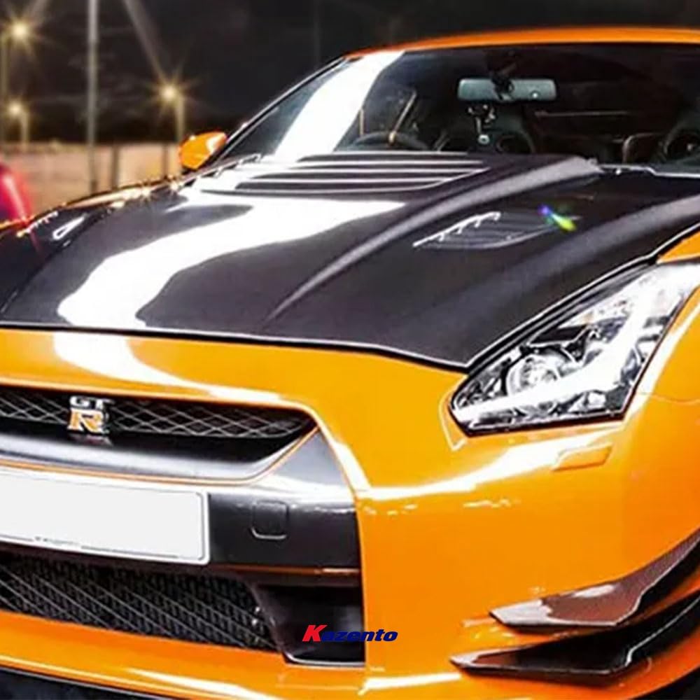 Kazento For 2007-2016 Nissan GTR R35 CBA DBA REVO Style Front Hood Bonnet Bodykits Kazento Carbon Parts 引擎盖