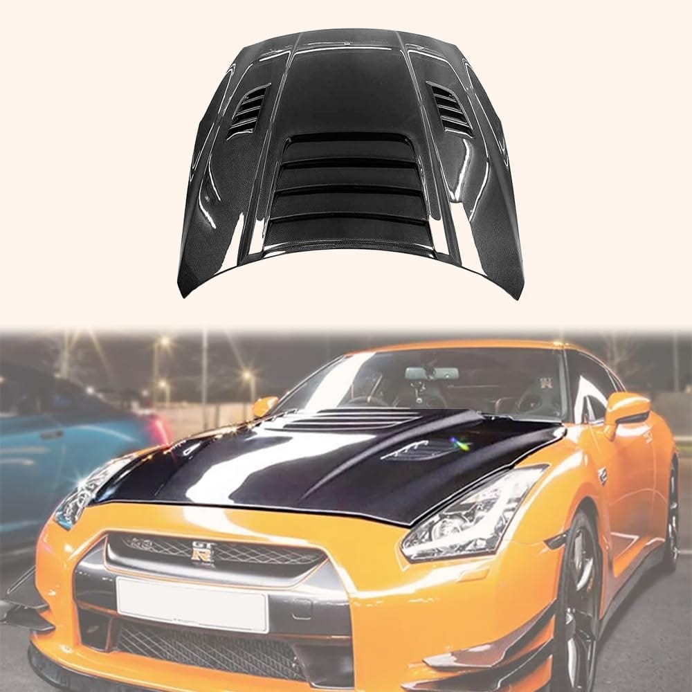 Kazento For 2007-2016 Nissan GTR R35 CBA DBA REVO Style Front Hood Bonnet Bodykits Kazento Carbon Parts 引擎盖