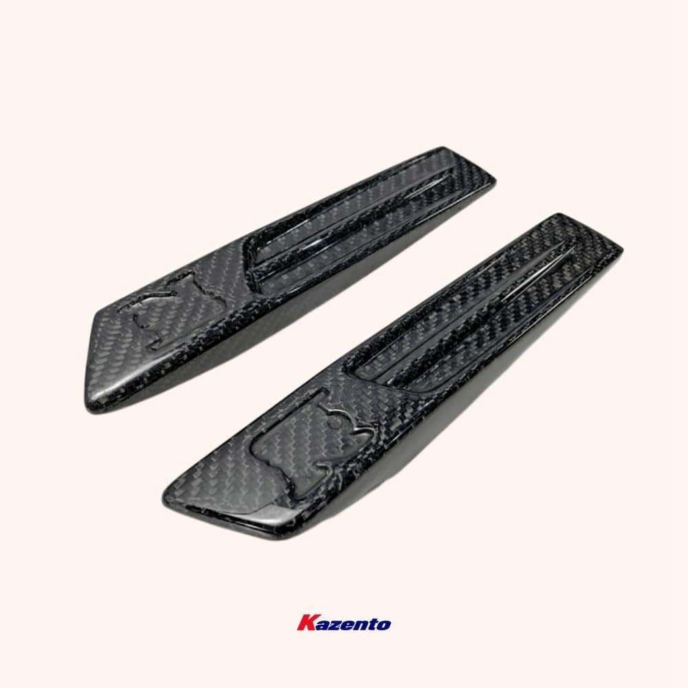 Kazento For 2008-2016 Nissan GTR R35 Front Fender OE Vents Emblem Trim Panel Pair Kazento Carbon Parts 车身侧板