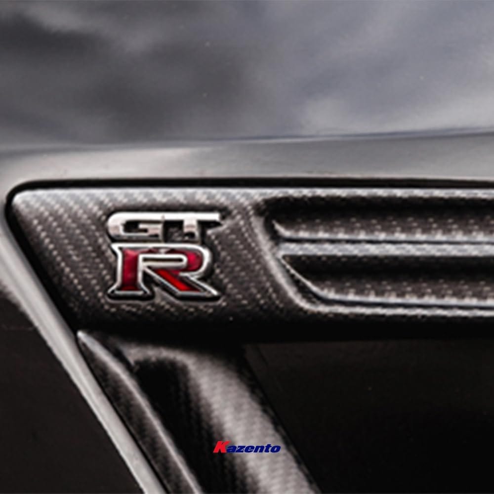 Kazento For 2008-2016 Nissan GTR R35 Front Fender OE Vents Emblem Trim Panel Pair Kazento Carbon Parts 车身侧板