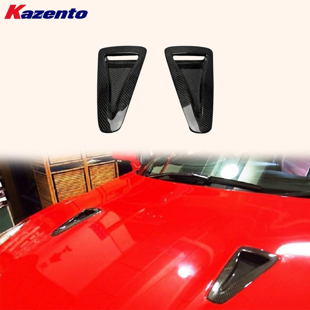 Kazento For 2008-2023 Nissan GTR R35 Front Hood Vents Ducts Pair Kazento Carbon Parts 车身侧板