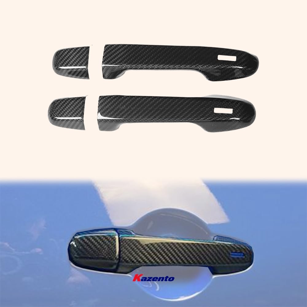 Kazento For 22-23 FRS BRZ Gr86 ZD8 ZN8 Dry Carbon Fiber Door Outer Grab Handle Cover Frame Trim exterior Accessories Pair Kazento Carbon Parts 车身侧板 GR86-OUTTER-DCF