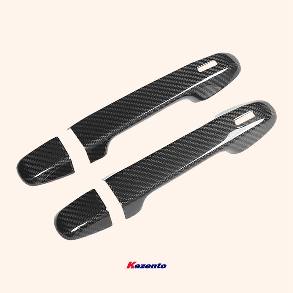Kazento For 22-23 FRS BRZ Gr86 ZD8 ZN8 Dry Carbon Fiber Door Outer Grab Handle Cover Frame Trim exterior Accessories Pair