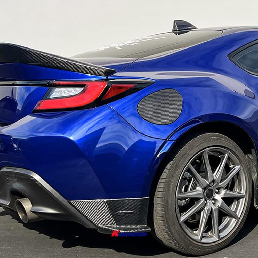 Kazento For 22-23 FRS BRZ Gr86 ZD8 ZN8 Dry Carbon Rear Fender Fuel Cap Cover Panel Gas Tank Cap Fuel Filler Door Cover Kazento Carbon Parts 车身侧板 GR86-FUEL-DCF