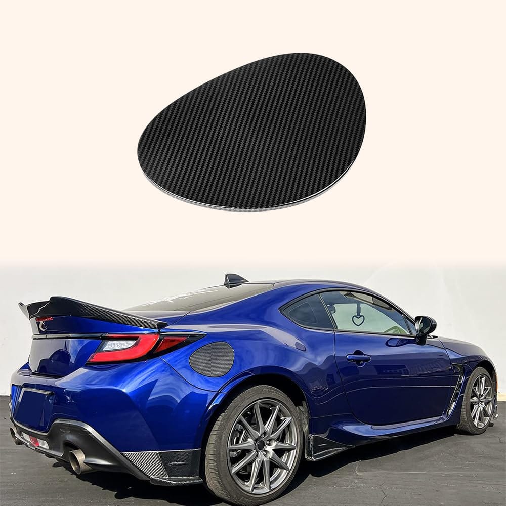 Kazento For 22-23 FRS BRZ Gr86 ZD8 ZN8 Dry Carbon Rear Fender Fuel Cap Cover Panel Gas Tank Cap Fuel Filler Door Cover Kazento Carbon Parts 车身侧板 GR86-FUEL-DCF