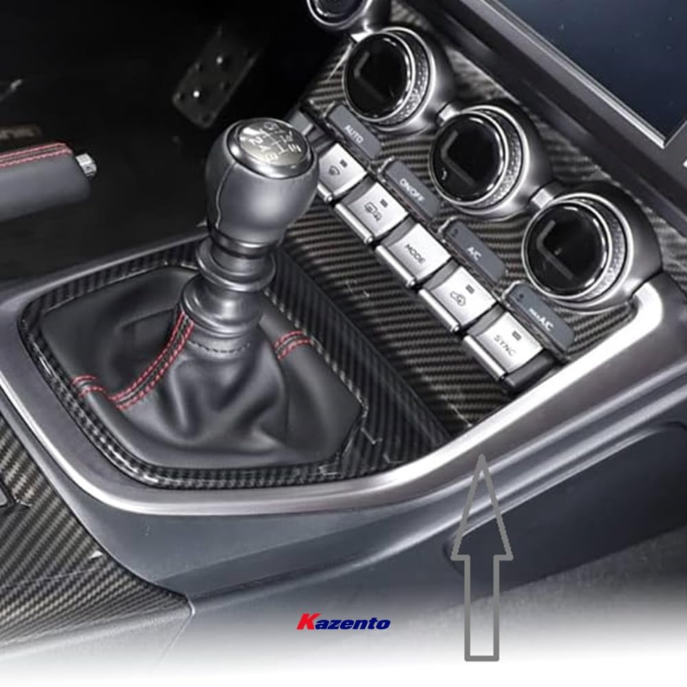 Kazento For 22-23 FRS BRZ Gr86 ZD8 ZN8(LHD) Dry Carbon Gear Console Control Trim Cover Kazento Carbon Parts 车身侧板 GR86-CONTROL-DCF