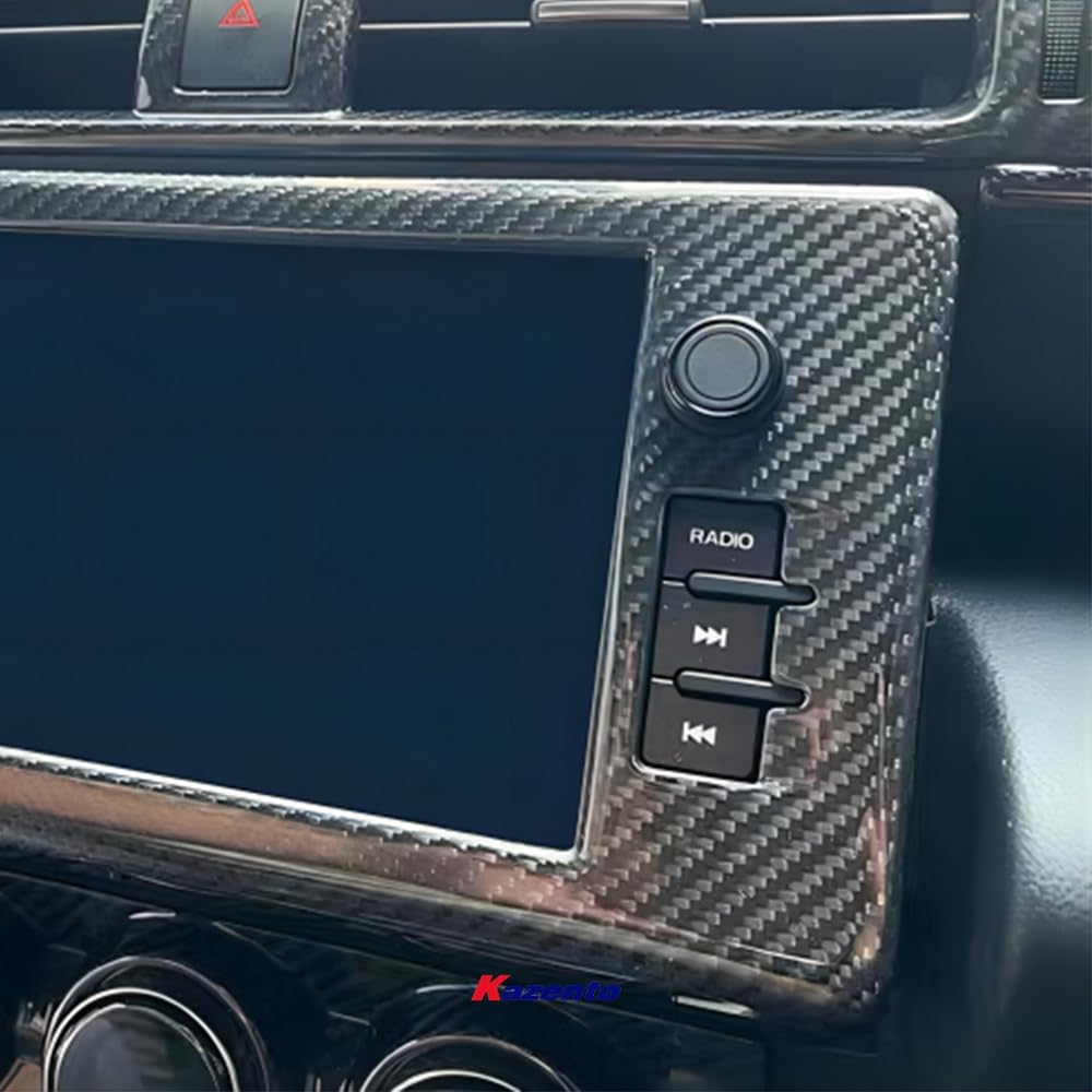 Kazento For 22-23 FRS BRZ Gr86 ZD8 ZN8(LHD) Dry Carbon Inner Multimedia Frame Trim Cover Kazento Carbon Parts 车身侧板 GR86-MEIDAEDGE-CF