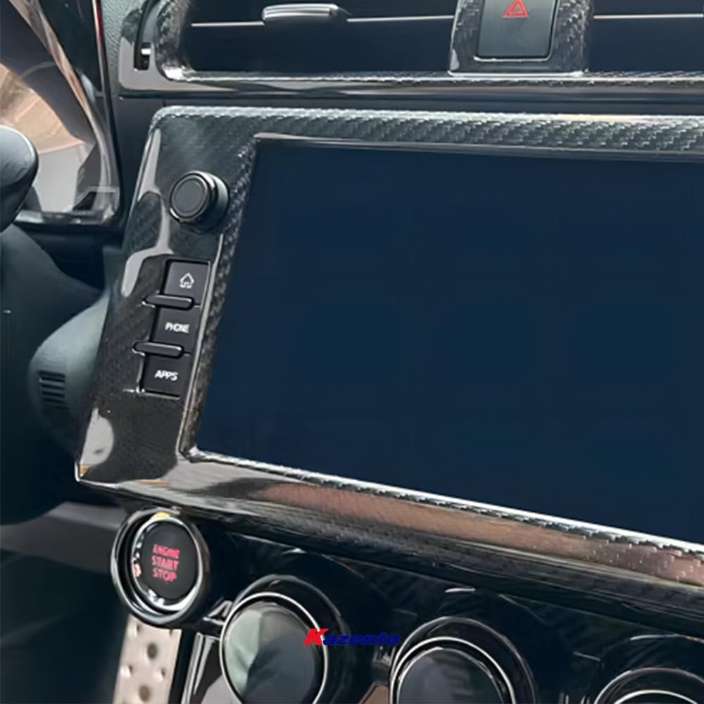 Kazento For 22-23 FRS BRZ Gr86 ZD8 ZN8(LHD) Dry Carbon Inner Multimedia Frame Trim Cover Kazento Carbon Parts 车身侧板 GR86-MEIDAEDGE-CF