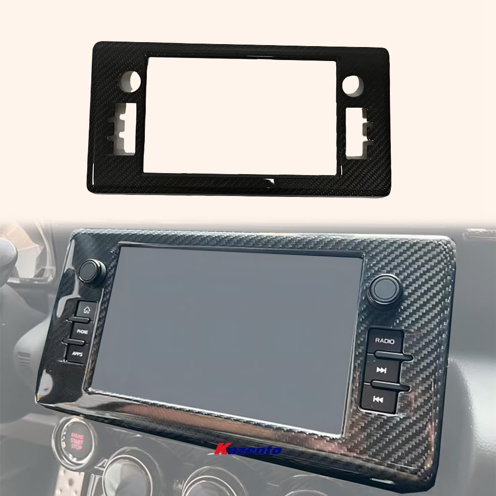 Kazento For 22-23 FRS BRZ Gr86 ZD8 ZN8(LHD) Dry Carbon Inner Multimedia Frame Trim Cover Kazento Carbon Parts 车身侧板 GR86-MEIDAEDGE-CF