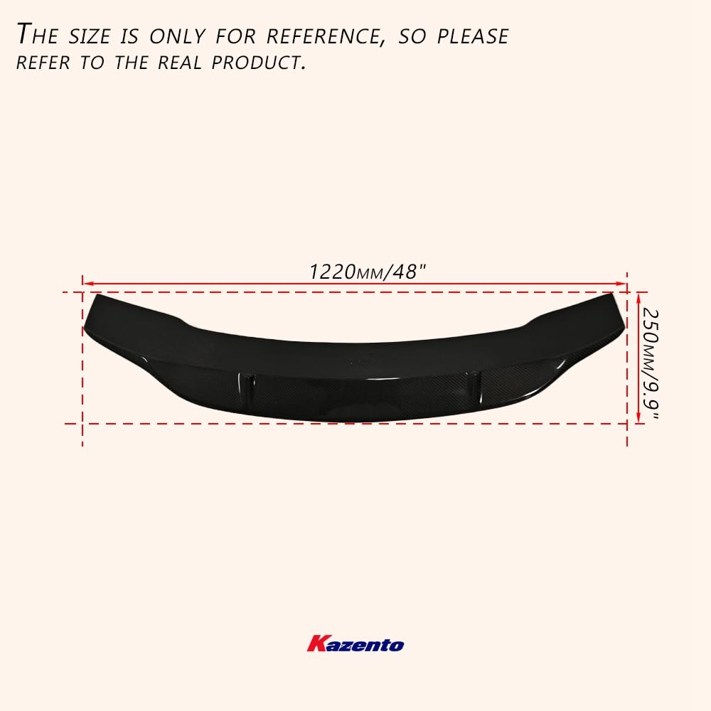 Kazento For Accord 2023+ 11th For Honda Carbon Fiber Duck R Style Rear Spoiler Wing Lip Kazento Carbon Parts 车身侧板 ACCORD23-RS-R-CF
