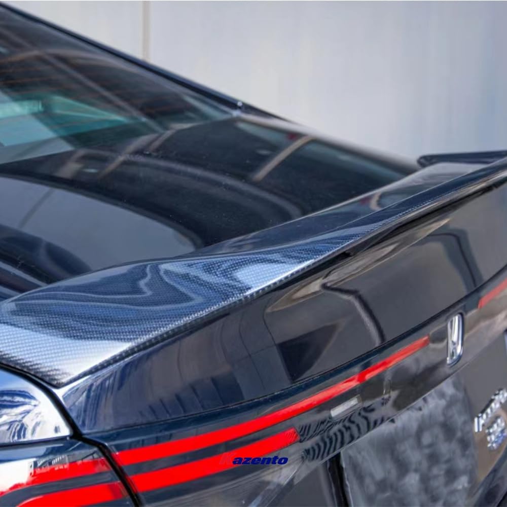 Kazento For Accord 2023+ 11th For Honda Carbon Fiber Duck R Style Rear Spoiler Wing Lip Kazento Carbon Parts 车身侧板 ACCORD23-RS-R-CF