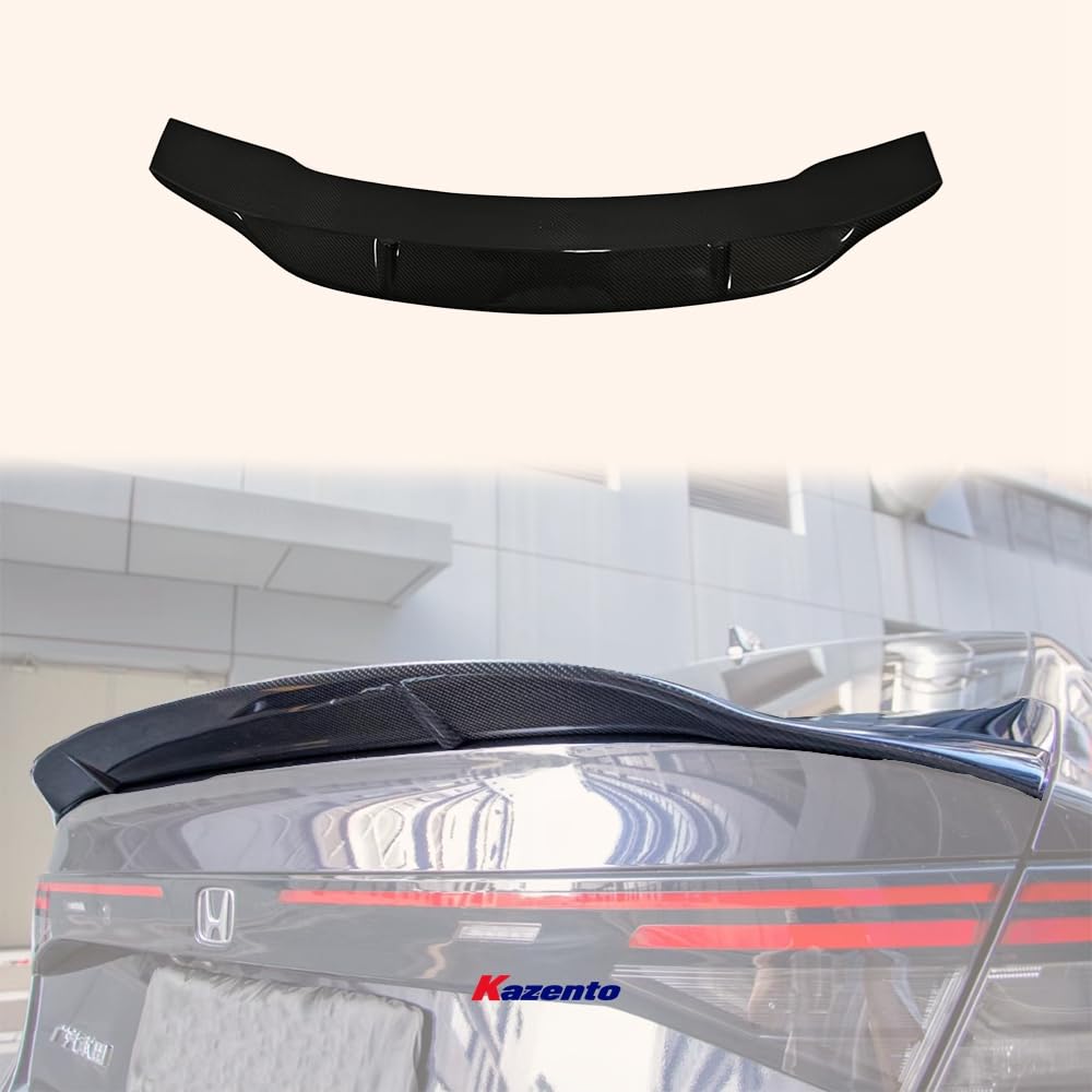 Kazento For Accord 2023+ 11th For Honda Carbon Fiber Duck R Style Rear Spoiler Wing Lip Kazento Carbon Parts 车身侧板 ACCORD23-RS-R-CF