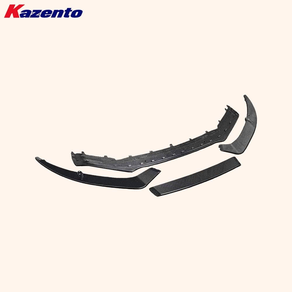 Kazento For Audi R8 V10 2016-18 Coupe CAP Style Carbon Fiber Front Bumper Lip 4pcs Kazento Carbon Parts 车身侧板 R8V1618-FL-3P-CAP-CF