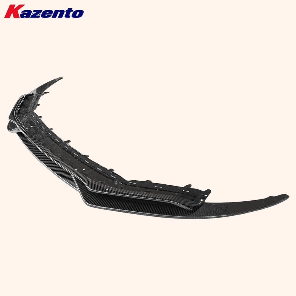 Kazento For Audi R8 V10 2016-18 Coupe CAP Style Carbon Fiber Front Bumper Lip 4pcs Kazento Carbon Parts 车身侧板 R8V1618-FL-3P-CAP-CF