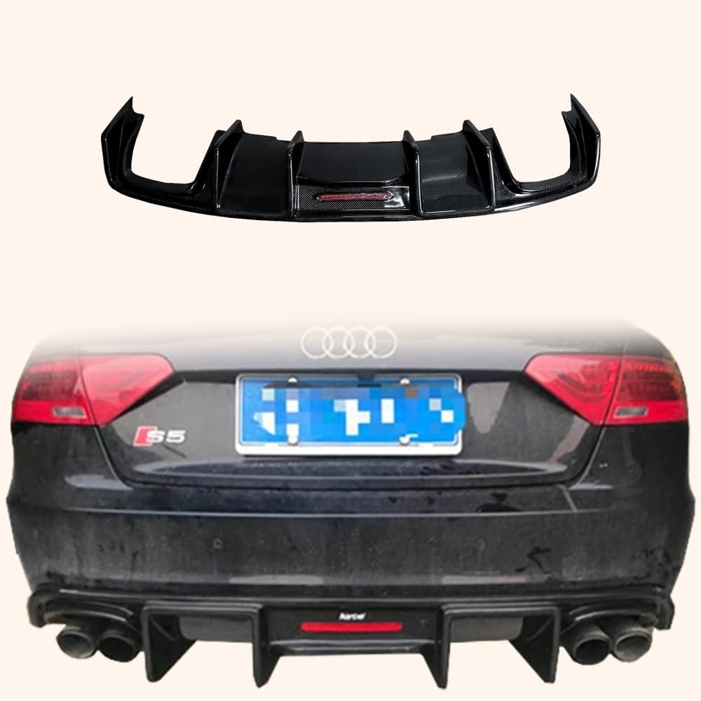 Kazento For Audi RS5 Coupe 2012-15 KZC Style Carbon Fiber Rear Bumper Diffuser Lip Kazento Carbon Parts 车身侧板 RS512-DIF-KZC-CF