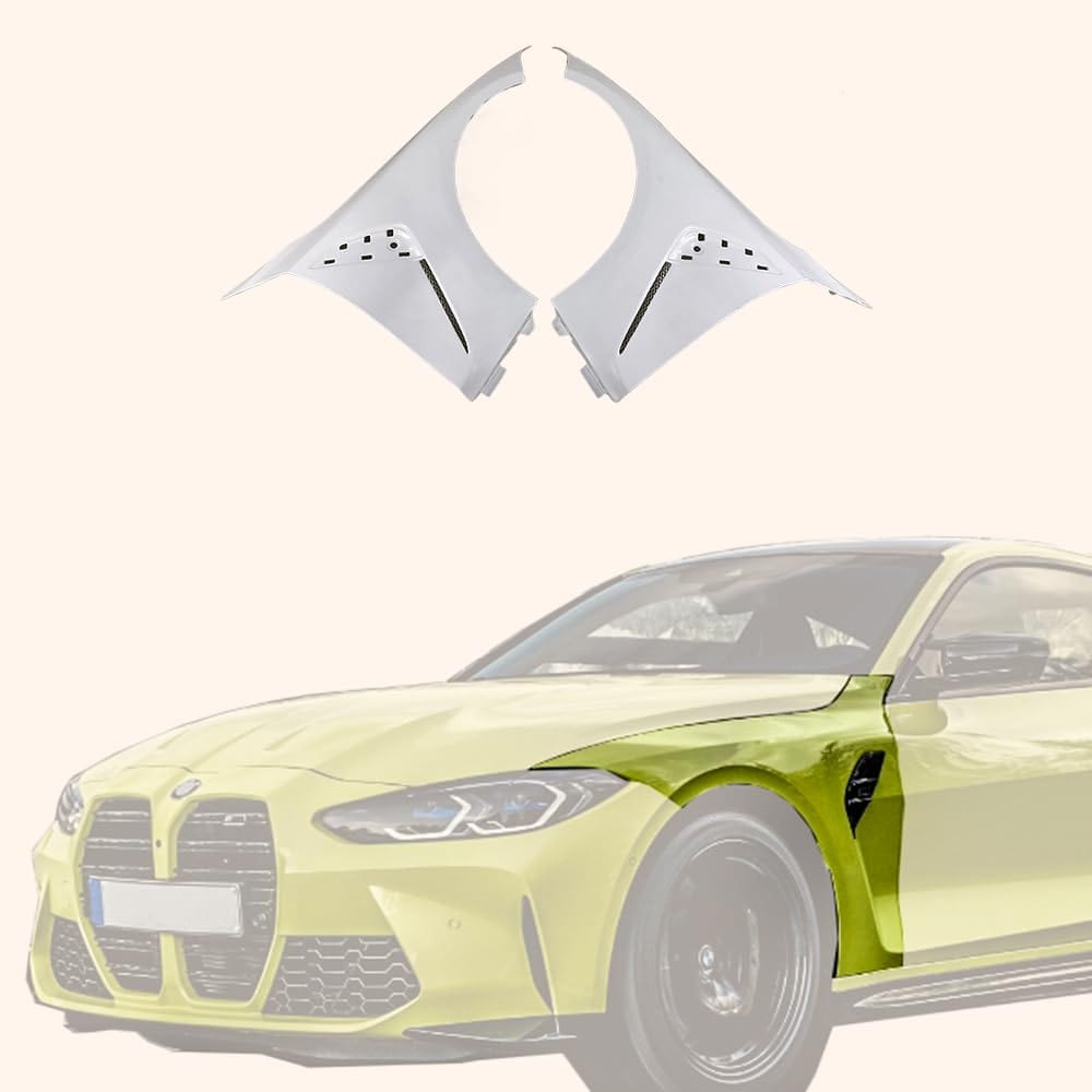 Kazento For BMW 2021+ G80 M3 2 Door OEM Style Fiberglass Unpaint Vented Front Fender Kazento Carbon Parts 车身侧板 G80M3-FF-OE-FRP