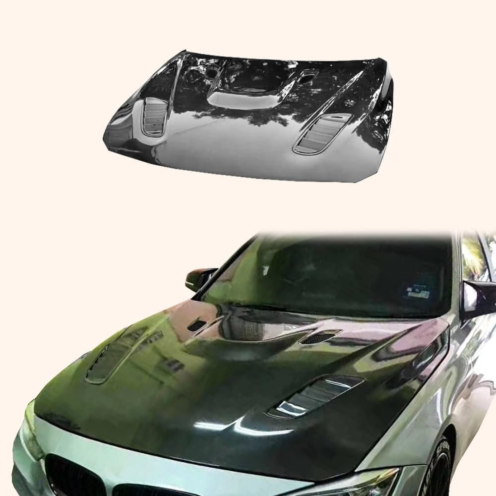 Kazento For BMW 3 Series F30 12-19 4 Door Sedan Carbon Front Vented Hood Bonnet Kazento Carbon Parts 车身侧板 MP Style F30-HOOD-MP-CF