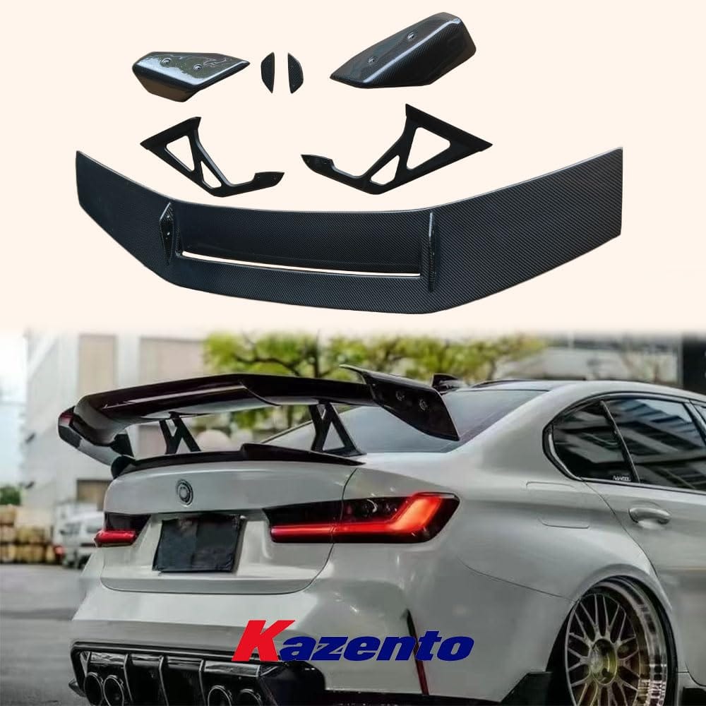 Kazento For BMW ALL M M2 M3 M4 Sedan Coupe ADR Style Carbon Fiber Rear Trunk Spoiler Kazento Carbon Parts 车身侧板 M234-RS-ADR-CF