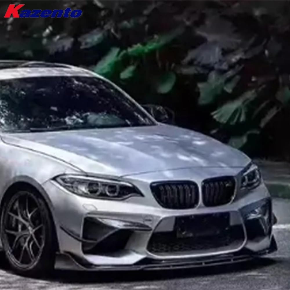 Kazento For BMW M2 F87 Coupe 2 Door 2016-21 Carbon BP Style Front Bumper Lip Diffuser Kazento Carbon Parts 车身侧板 M2F87-FL-BP-CF