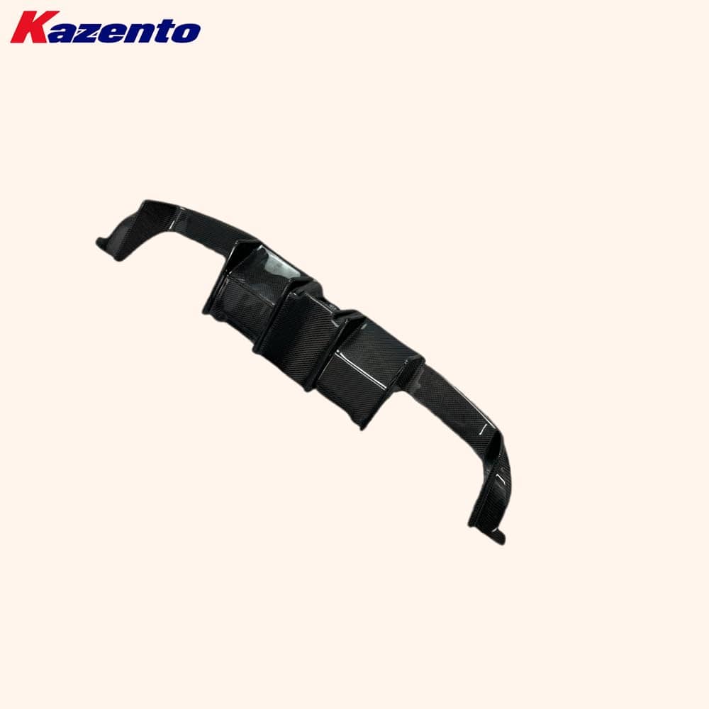 Kazento For BMW M2 F87 Coupe 2016-21 Carbon KZ Style Rear Bumper Diffuser Lip with Light Kazento Carbon Parts 车身侧板 M2F87-DIF-LT-KZ-CF