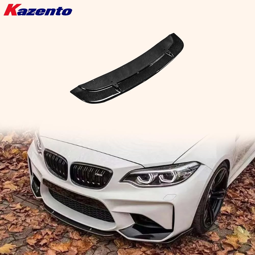Kazento For BMW M2 F87 Coupe 2016-21 Carbon ST Style Front Bumper Center Lip Diffuser Kazento Carbon Parts 车身侧板 M2F87-FL-ST-CF