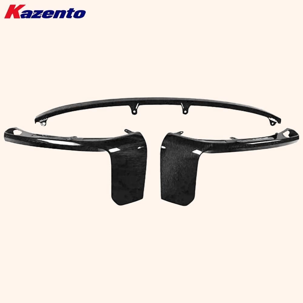 Kazento For BMW M2 G87 Coupe 2023-24 Carbon MP Style Front Bumper Lip Diffuser 3pcs Kazento Carbon Parts 车身侧板 M2G87-FL-3P-MP-CF