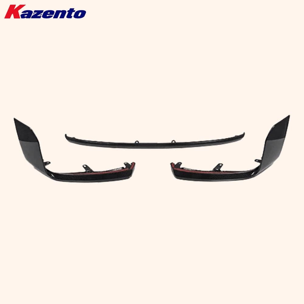 Kazento For BMW M2 G87 Coupe 2023-24 Dry Carbon MP Style Front Bumper Lip Diffuser 3PCS Kazento Carbon Parts 车身侧板 M2G87-FL-3P-MP-DCF