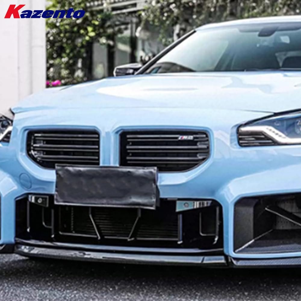 Kazento For BMW M2 G87 Coupe 2023-24 Dry Carbon MP Style Front Bumper Lip Diffuser 3PCS Kazento Carbon Parts 车身侧板 M2G87-FL-3P-MP-DCF