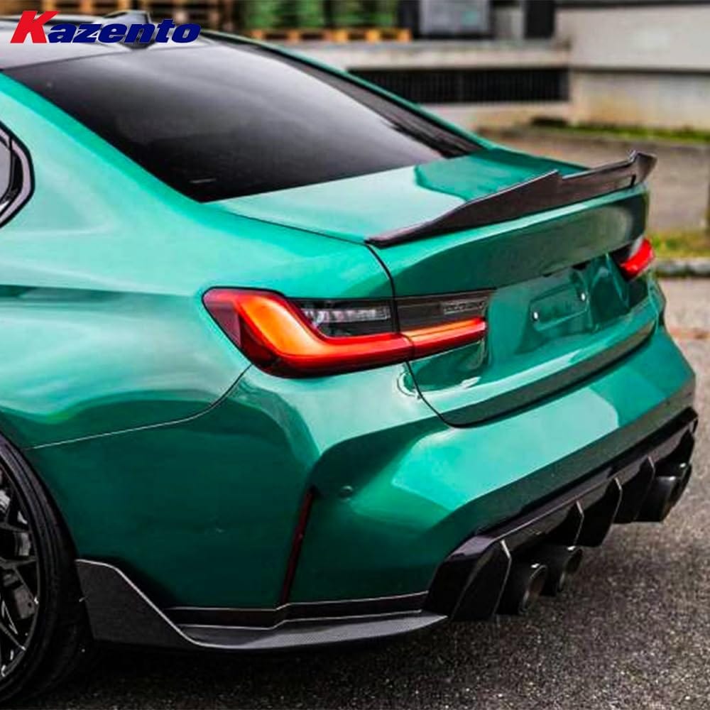 Kazento For BMW M3 G80 2020-24 Sedan Rear Bumper Side Spat Lip Pair Kazento Carbon Parts 车身侧板