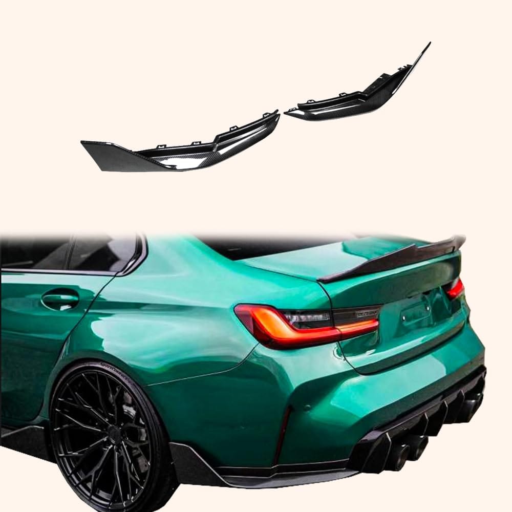 Kazento For BMW M3 G80 2020-24 Sedan Rear Bumper Side Spat Lip Pair Kazento Carbon Parts 车身侧板 Carbon Fiber / MP Style M3G80-SPAT-MP-CF