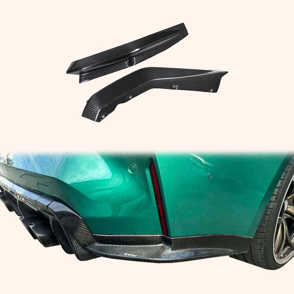 Kazento For BMW M3 G80 2020-24 Sedan Rear Bumper Side Spat Lip Pair