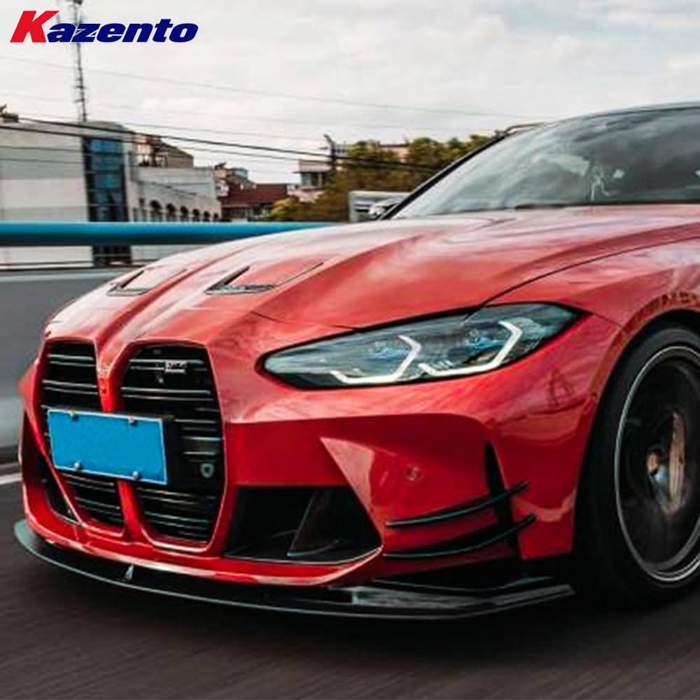 Kazento For BMW M3 G80 G81 M4 G82 G83 20-24 AC Style Front Bumper Canard Pair Kazento Carbon Parts 车身侧板