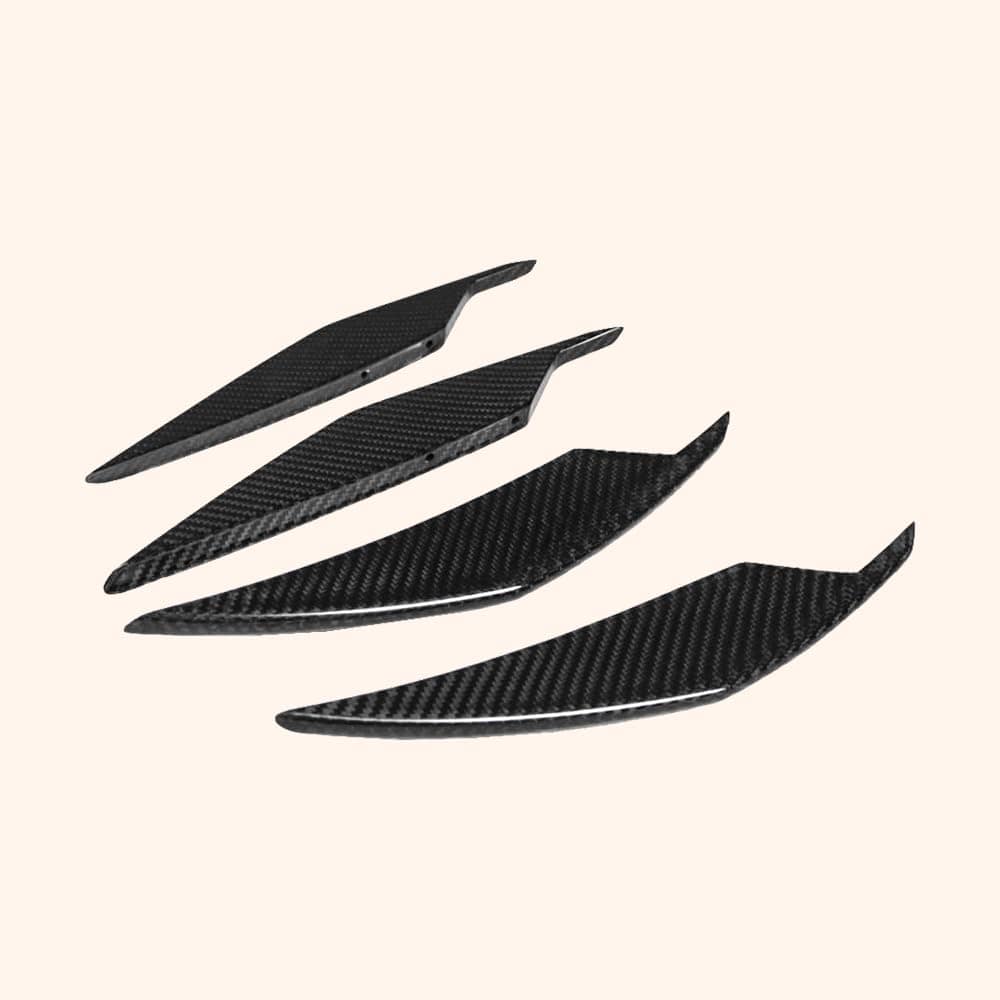 Kazento For BMW M3 G80 G81 M4 G82 G83 20-24 AC Style Front Bumper Canard Pair Kazento Carbon Parts 车身侧板