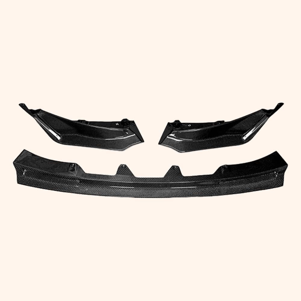 Kazento For BMW M3 G80 G81 M4 G82 G83 20-24 Carbon V Style Front Bumper Lip 3pcs Kazento Carbon Parts 车身侧板