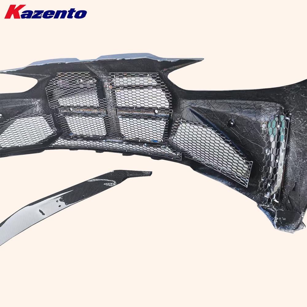 Kazento For BMW M4 G82 2020-24 2 Door Coupe Partial Dry Carbon Front Bumper with Lip Kazento Carbon Parts 车身侧板 M4G82-FB-KZ-PDCF