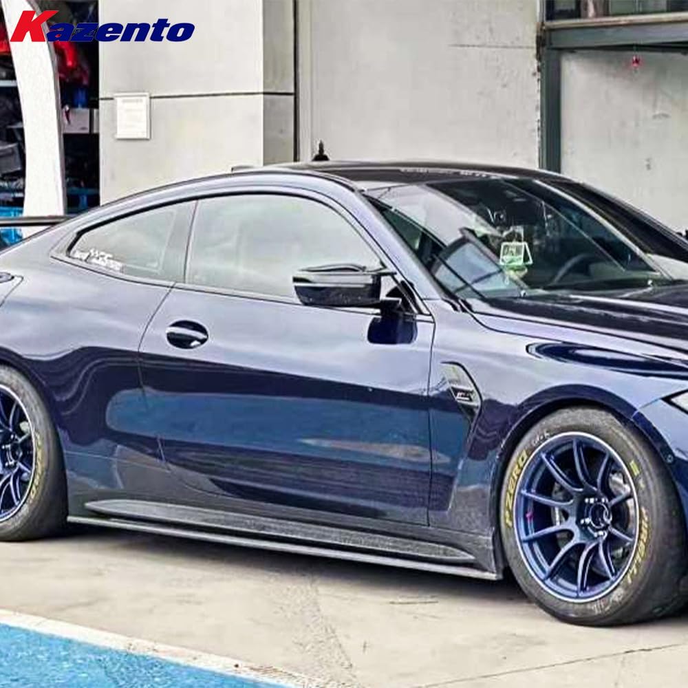 Kazento For BMW M4 G82 2020-24 2 Door Side Skirts Extensions Pair Kazento Carbon Parts 车身侧板