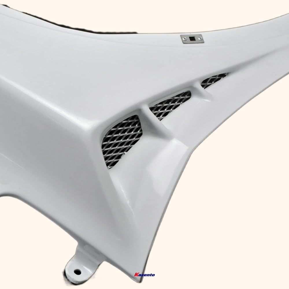 Kazento For Civic 2006-2011 Fn Fk Fn2 Type R Mug Style Vented Front Fenders Fiber Glass Kazento Carbon Parts 车身侧板 FN2-FF-MUG-FRP