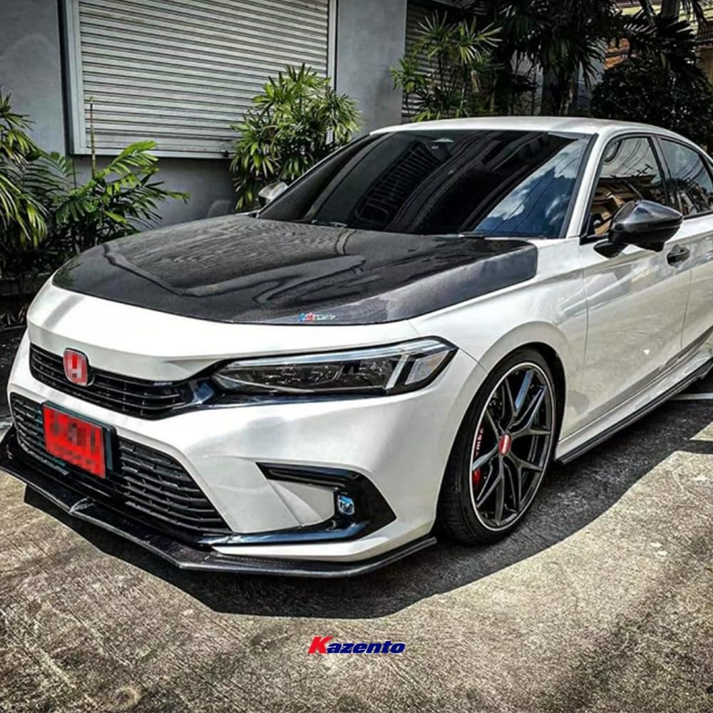 Kazento For Civic FE1 FL1 For Honda Sedan Hatchback OEM Carbon Fiber Hood Bonnet Kazento Carbon Parts 引擎盖 FE1-HOOD-OE-CF