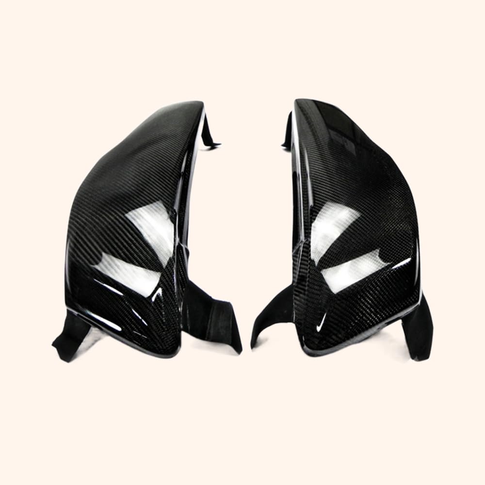 Kazento For Evo 10 For Mitsubishi Headlight Block Out Panel (Pair) Carbon Fiber Front Head Light Lamp Cover