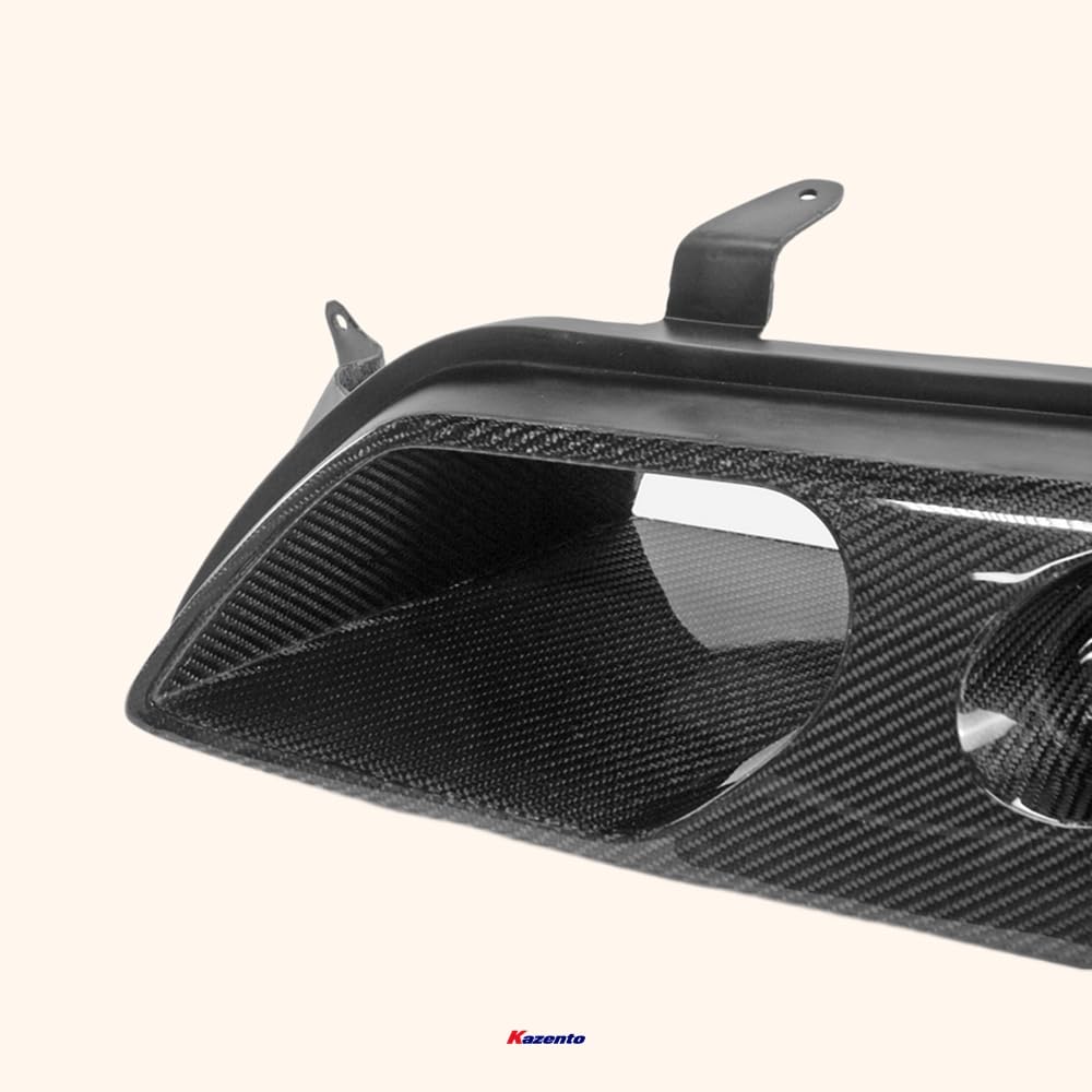 Kazento For Evolution Evo 7 8 9 For Mitsubishi Left Side Vented Headlight Air Duct With Led Projector Light (Rhd, Passenger Side) Carbon Fiber Front Head Light Lamp Cover Kazento Carbon Parts 车身侧板 EVO8-HL-V-1P-LED-CF