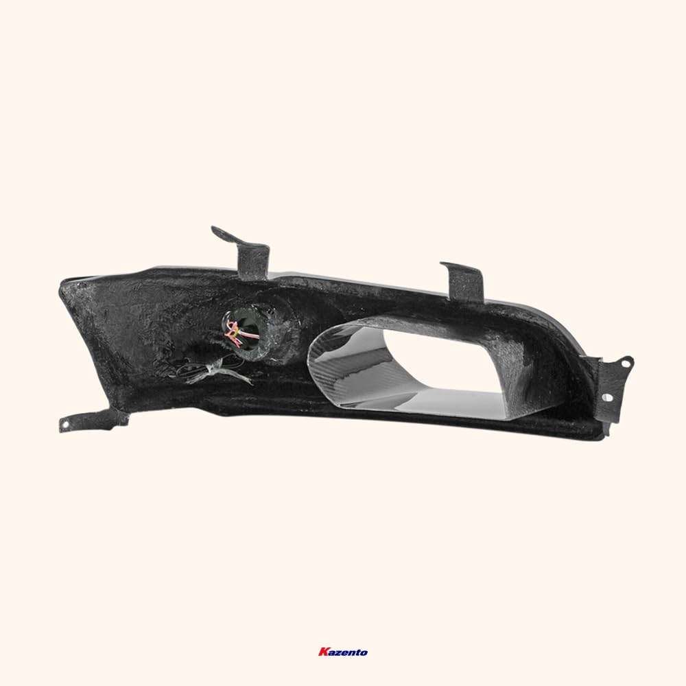 Kazento For Evolution Evo 7 8 9 For Mitsubishi Left Side Vented Headlight Air Duct With Led Projector Light (Rhd, Passenger Side) Carbon Fiber Front Head Light Lamp Cover Kazento Carbon Parts 车身侧板 EVO8-HL-V-1P-LED-CF
