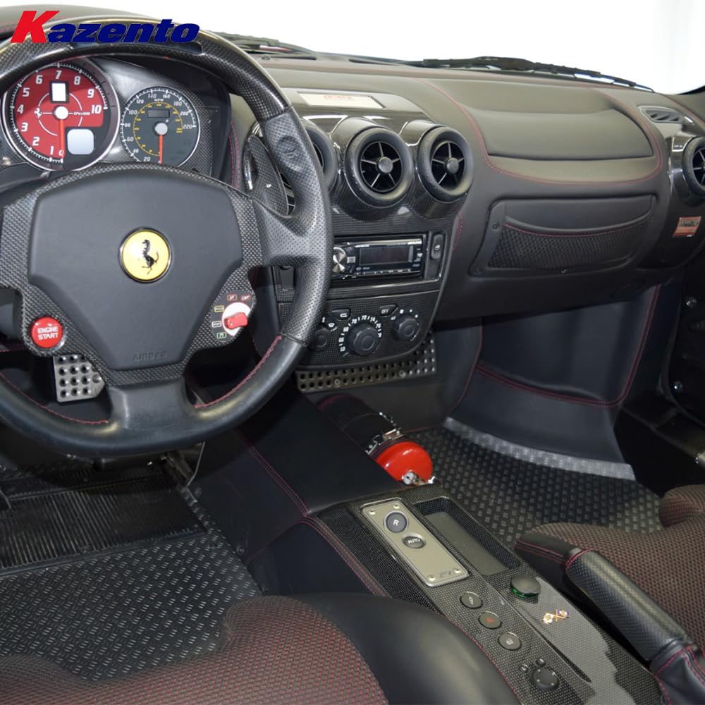 Kazento For Ferrari F430 430 2005-09 LHD 1K Carbon Fiber Center Console Replacement Kazento Carbon Parts 车身侧板 F430-CONSOLE-L-1KCF