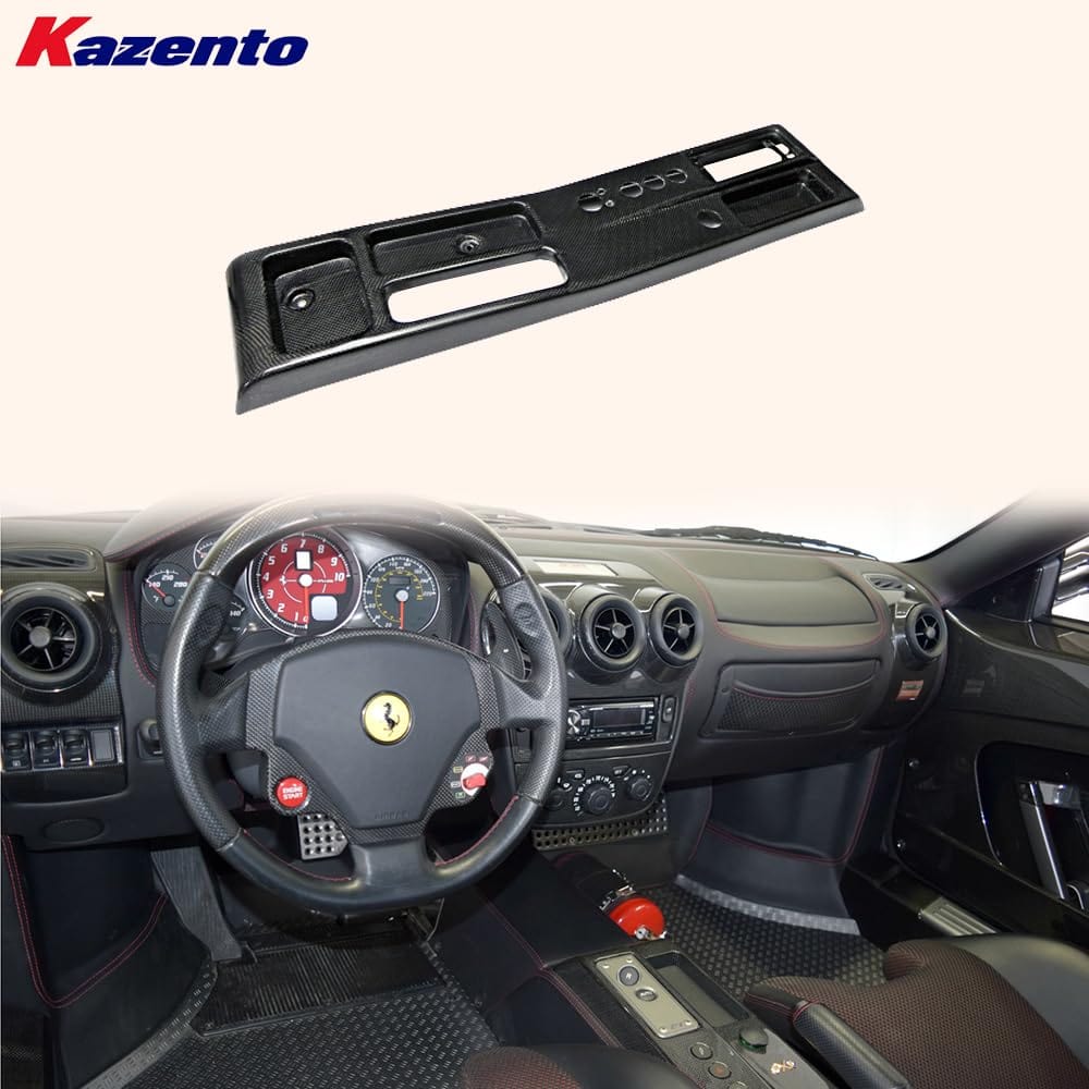 Kazento For Ferrari F430 430 2005-09 LHD 1K Carbon Fiber Center Console Replacement Kazento Carbon Parts 车身侧板 F430-CONSOLE-L-1KCF