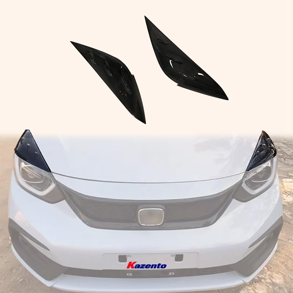 Kazento For Fit 2021+ GR9 For Honda Carbon Fiber Hood Bumper Headlight Eye Lid Eyebrow KZ Style Kazento Carbon Parts 车身侧板 GR9-EYE-KZ-CF