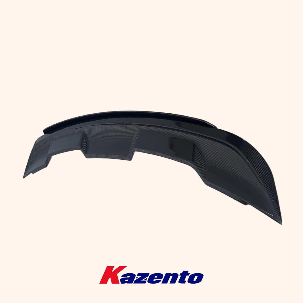 Kazento For Ford Mustang 2015-2018 HT Style Carbon Rear Trunk Spoiler Lip Wing 2pcs