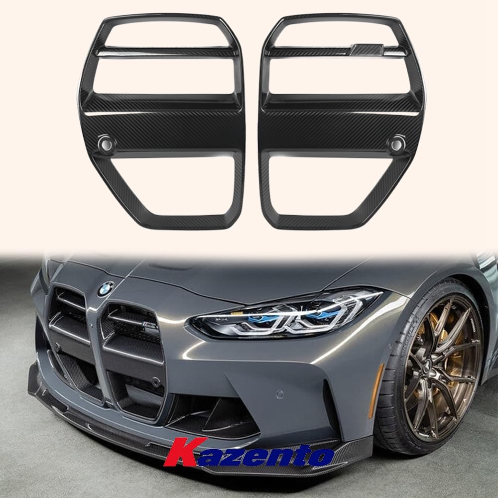 Kazento For G80 M3 G82 G83 M4 VT Style 20-22 Dry Carbon Fiber Front Bumper Grille Kazento Carbon Parts 车身侧板 G82M4-FG-V-DCF