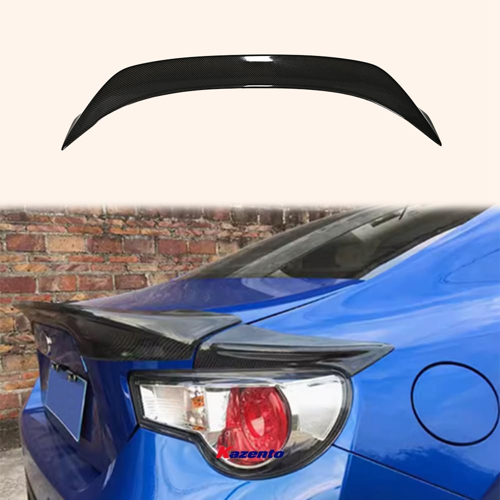 Kazento For GT86 13-20 BRZ TRD-Style For Toyota Carbon Fiber Rear Trunk Bumper Spoiler Wing Kazento Carbon Parts 车身侧板 GT86-RS-TD-CF